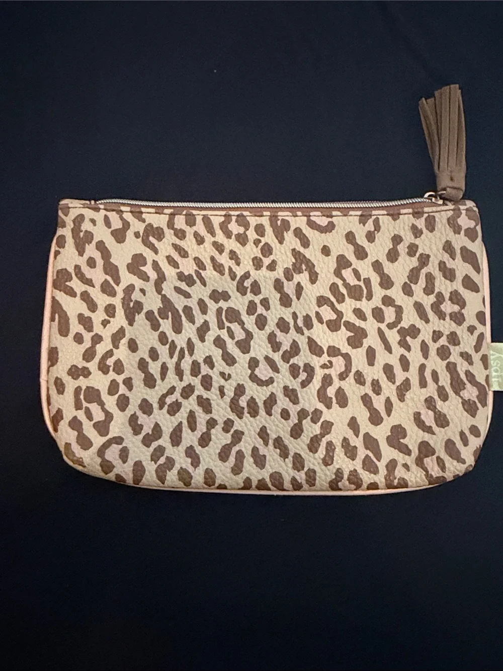 ipsy Leopard Print Zip Pouch - Brown/Cream